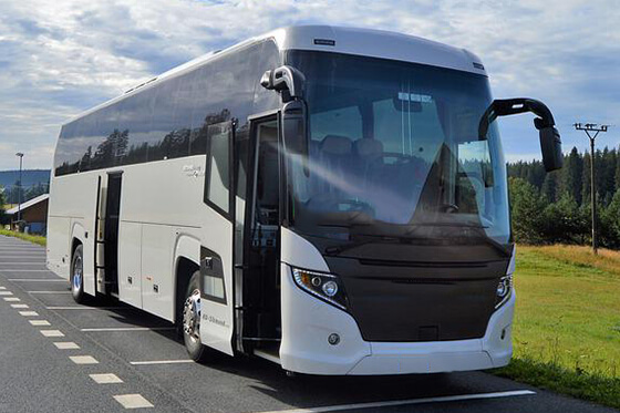 black and white Ann Arbor charter bus