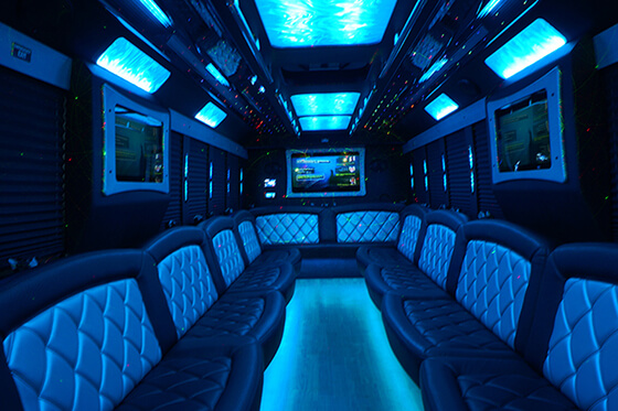 inside party bus rental